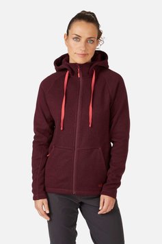 Жіноча флісова кофта Rab Serren Hoody Wmns, Deep Heather, 8 (QFF-90-DEH-08)