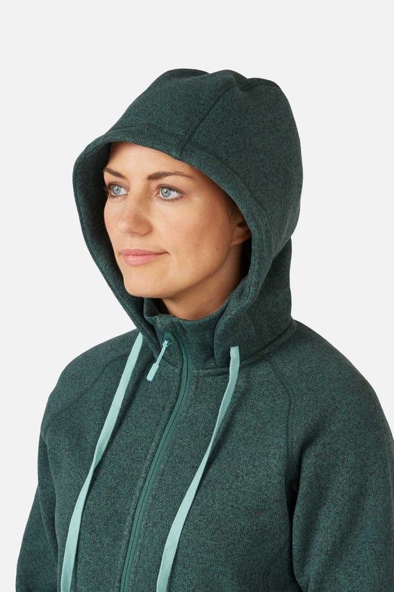 Жіноча флісова кофта Rab Serren Hoody Wmns, Deep Heather, 8 (QFF-90-DEH-08)