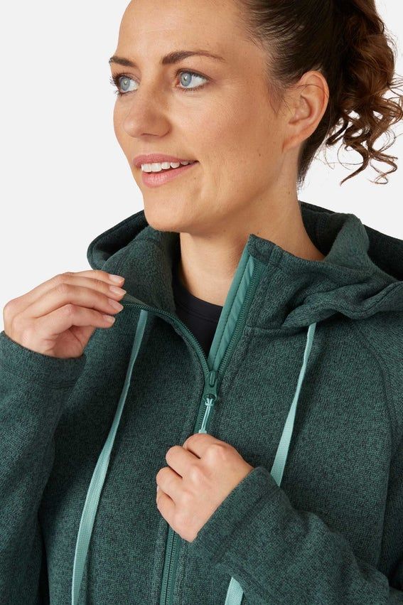 Жіноча флісова кофта Rab Serren Hoody Wmns, Deep Heather, 8 (QFF-90-DEH-08)