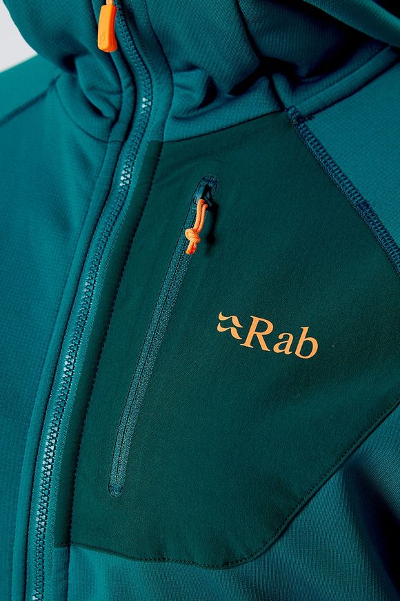 Кофта жіноча Rab Superflux Hoody Wmns, ATLANTIS/PINE, 8 (QFE-90-AT-8)