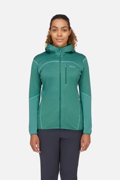 Жіноча флісова кофта Rab Ascendor Hoody Wmns, Eucalyptus, 8 (QFF-43-EUC-08)