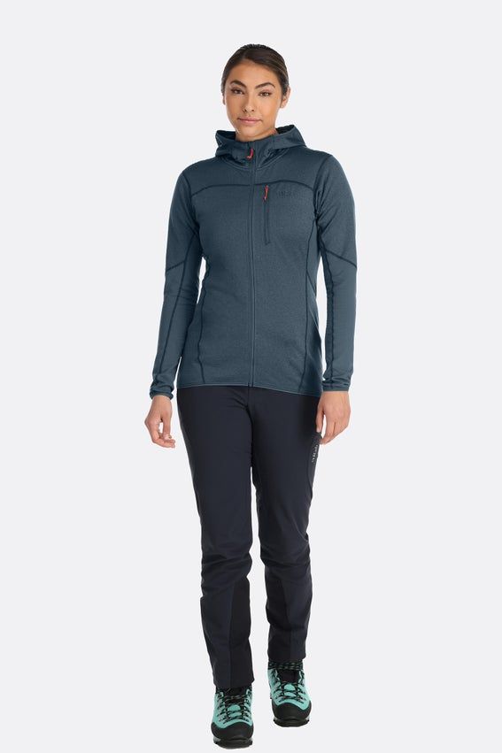 Жіноча флісова кофта Rab Ascendor Hoody Wmns, Eucalyptus, 8 (QFF-43-EUC-08)