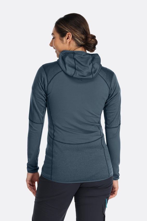 Жіноча флісова кофта Rab Ascendor Hoody Wmns, Eucalyptus, 8 (QFF-43-EUC-08)