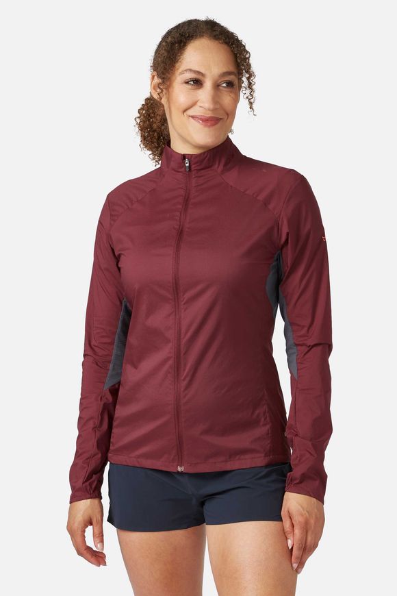 Вітровка жіноча Rab Windveil Jacket Wmns, Deep Heather/Graphene, XS (QWS-69-DHG-08)