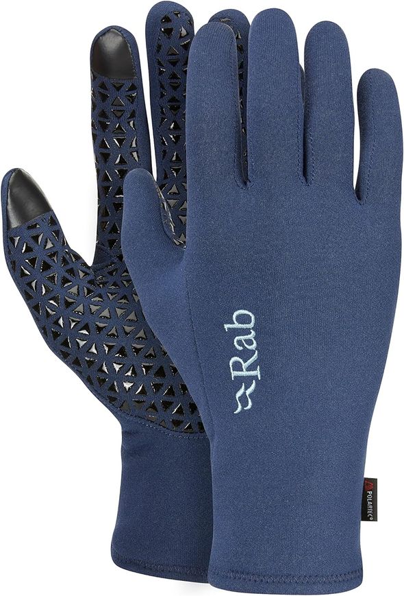 Рукавички жіночі Rab Power Stretch Contact Grip Glove Wmns, Deep Ink, XS (QAH-54-DIK-XSM)