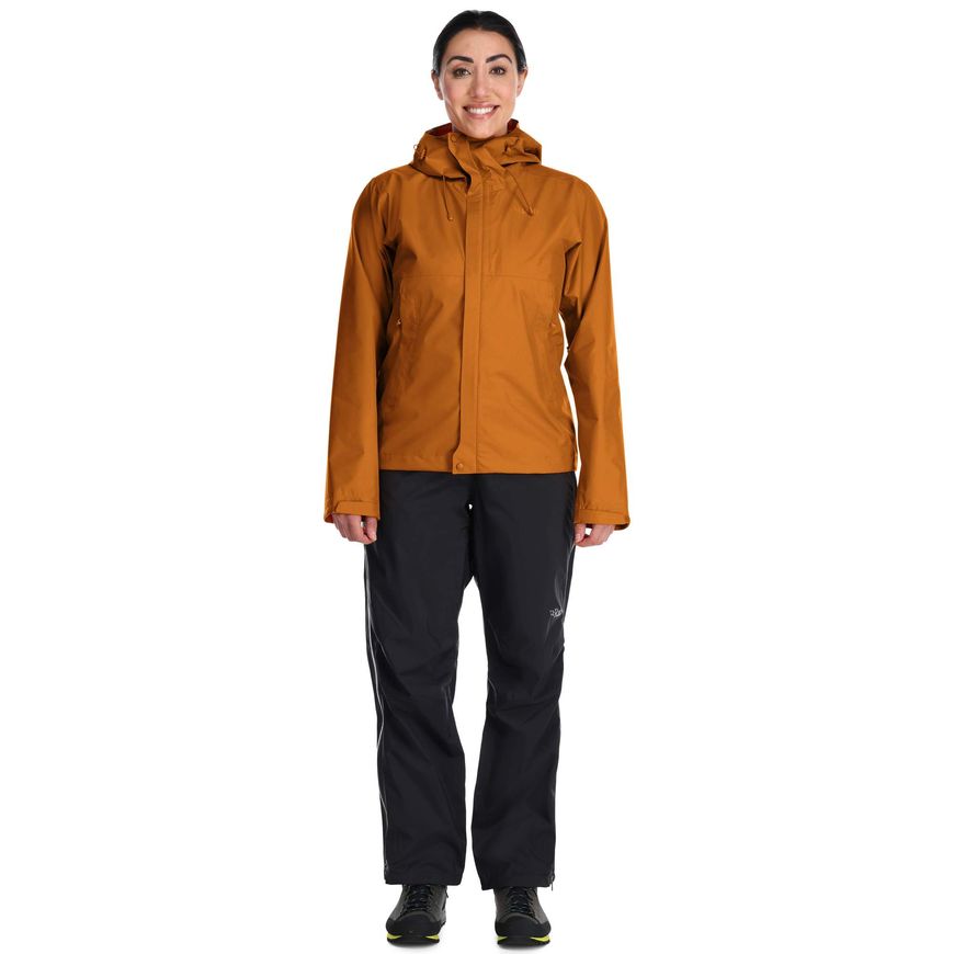 Мембранна куртка жіноча Rab Downpour Eco Jacket Wmns, Marmalade, M (RB QWG-83-12)