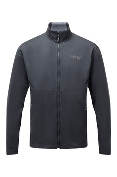 Чоловіча флісова кофта Rab Geon Jacket, BLACK/STEEL MARL, S (QFE-95-BL-S)