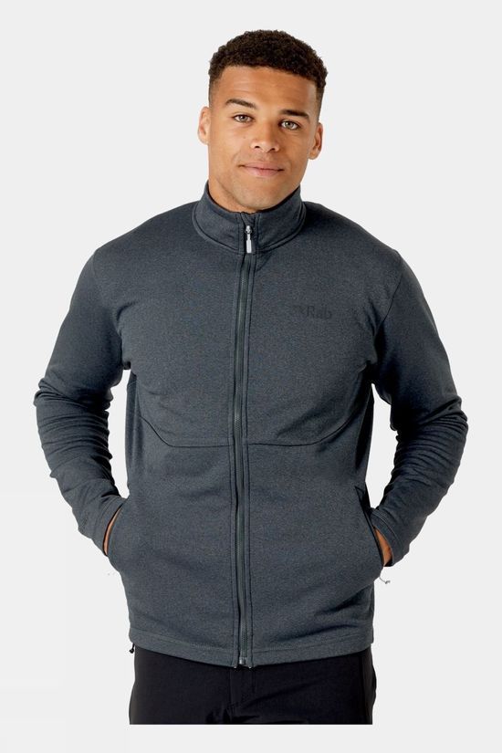 Чоловіча флісова кофта Rab Geon Jacket, BLACK/STEEL MARL, S (QFE-95-BL-S)