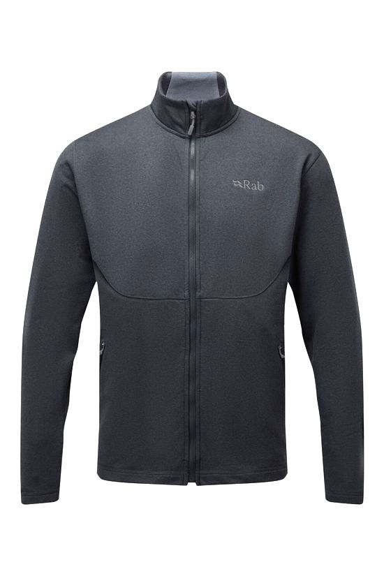 Чоловіча флісова кофта Rab Geon Jacket, BLACK/STEEL MARL, L (QFE-95-BL-L)