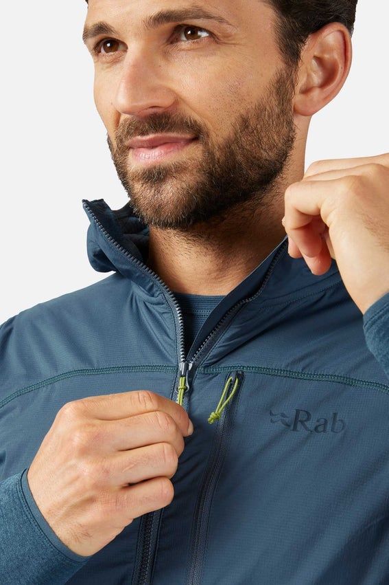 Кофта чоловіча Rab Ascendor Summit Hoody FZ, Graphene, S (QFV-67-GRH-SML)