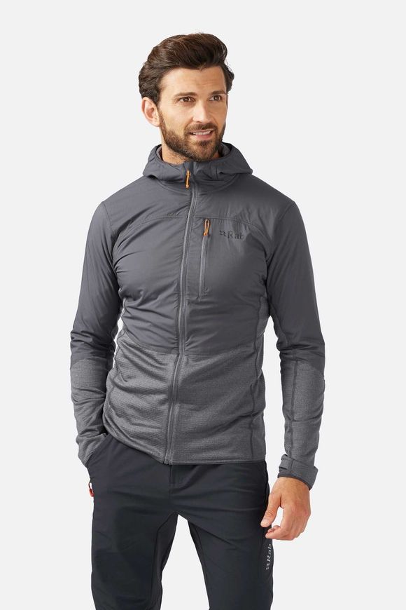 Кофта чоловіча Rab Ascendor Summit Hoody FZ, Graphene, S (QFV-67-GRH-SML)