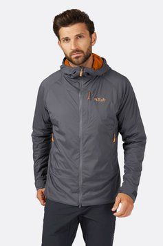 Чоловіча куртка Soft Shell Rab Vapour-Rise Summit Jacket, Graphene, M (QVR-84-GRH-MED)
