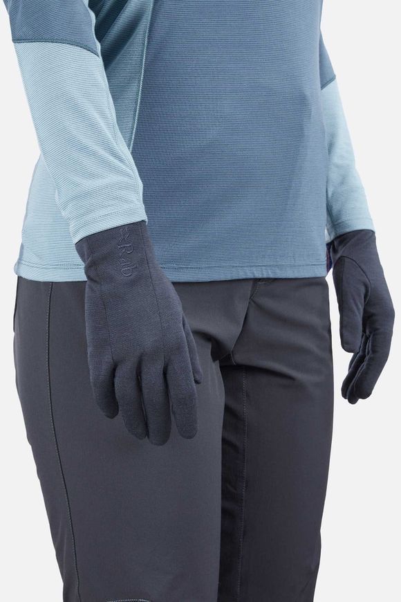 Рукавички жіночі Rab Forge 160 Gloves Wmns, Ebony, M (RB QAH-75-EB-M)