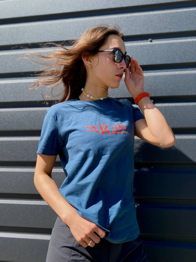 Футболка жіноча Rab Tuku Logo Tee Wmns, Grey Marl, 10 (5059913102283)