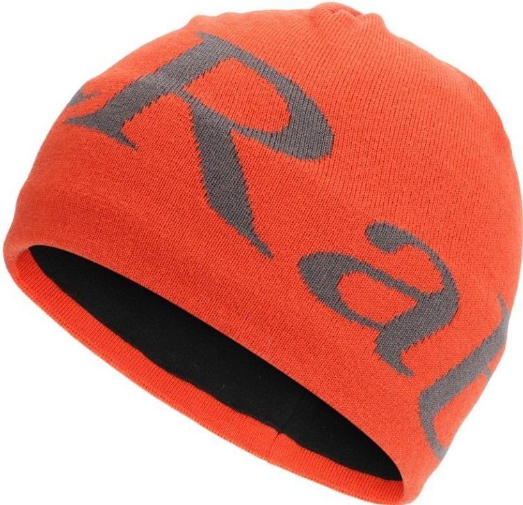 Шапка Rab Logo Beanie, FIRECRACKER/GRAPHENE, One Size (5059913041506)