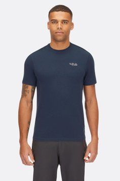 Футболка чоловіча Rab Crimp Logo Tee, Tempest Blue, MED (QBL-67-TMB-MED)