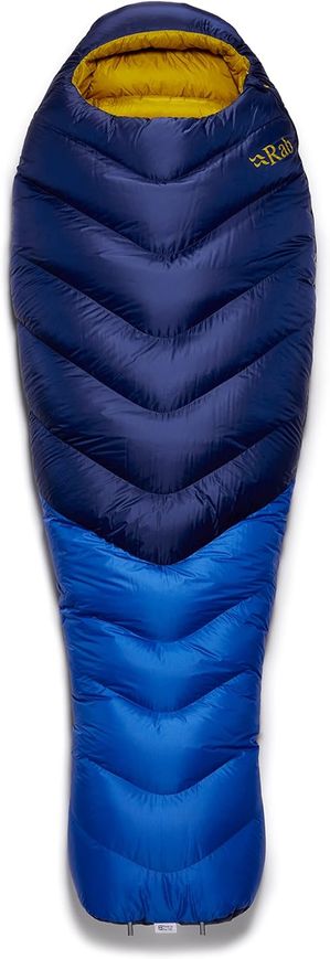 Спальний мішок Rab Neutrino 800 Regular, (-22°C), 185 см - Left Zip, NIGHTFALL BLUE (5059913032788)