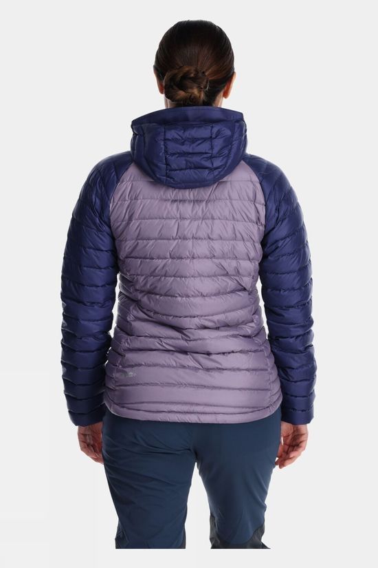 Жіночий легкий пуховик Rab Microlight Alpine Jacket Wmns, Patriot Blue/Purple Sage, 10 (RB QDB-13-PTP-10)
