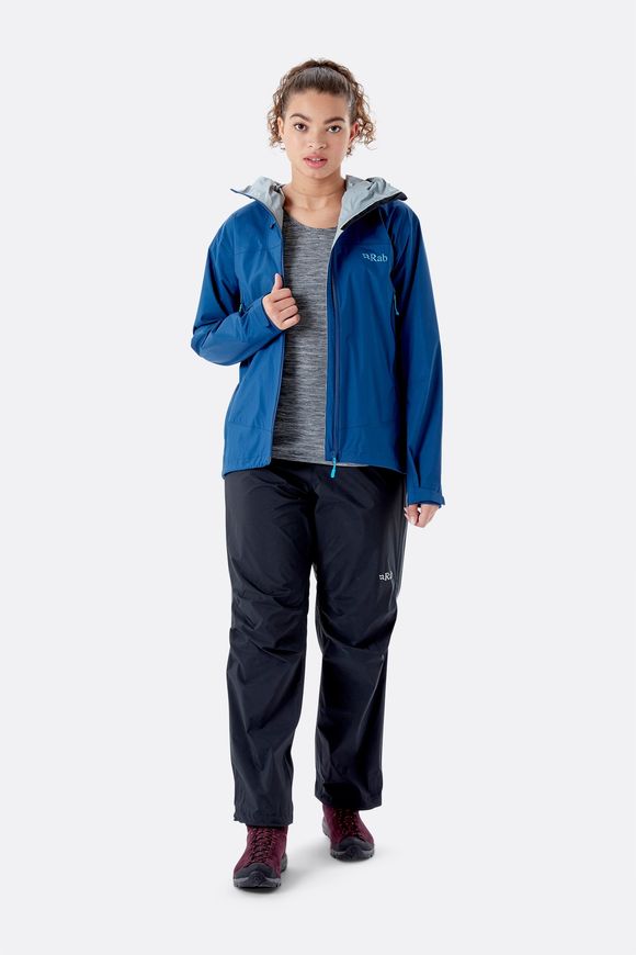 Штани жіночі Rab Downpour Plus 2.0 Pants Wmns, Black, 12, Short (QWG-81-BL-12-XS)