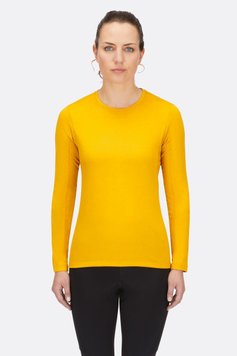 Футболка з довгим рукавом жіноча велосипедна Rab Cinder Crimp LS Tee Wmns, Sahara, 8 (QCB-92-SAH-08)