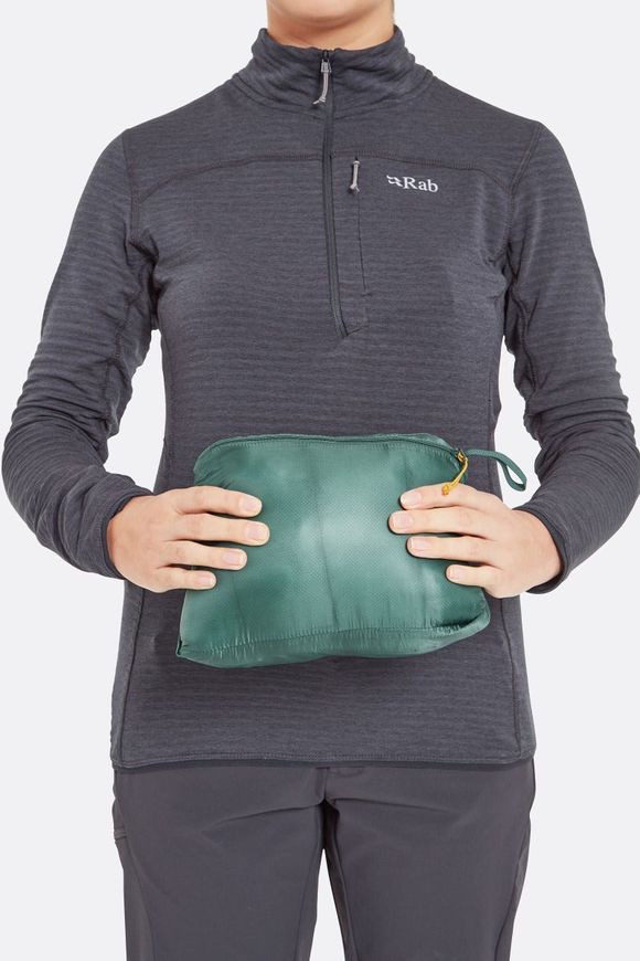 Зимова жіноча куртка Rab Cirrus Ultra Hoody Wmns, Green Slate/Eucalyptus, 08 (QIP-22-GSE-08)