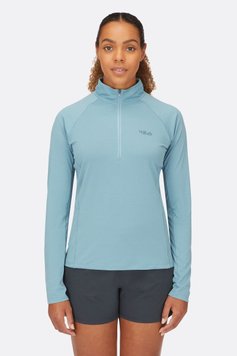 Футболка з довгим рукавом жіноча Rab Sonic LS Zip Wmns, Citadel, 8 (QBL-04-CIT-08)