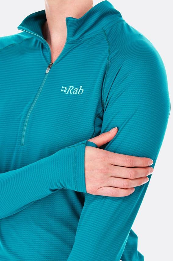 Футболка з довгим рукавом жіноча Rab Sonic LS Zip Wmns, Citadel, 8 (QBL-04-CIT-08)