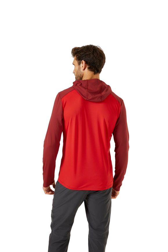 Кофта чоловіча Rab Force Hoody, ASCENT RED/OXBLOOD RED, M (QBL-09-AR-M)