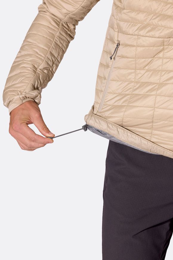 Чоловічий легкий пуховик Rab Microlighter Pullover Hoody, Dark Pebble, M (RB QDB-98-DKP-MED)