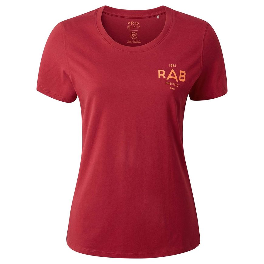 Футболка жіноча Rab Stance Geo Tee Wmns, CRIMSON, 8 (821468917873)