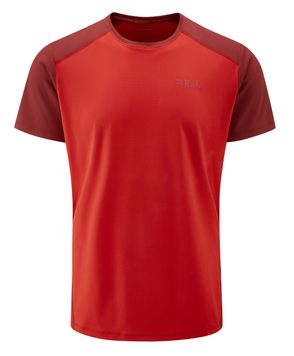 Футболка чоловіча Rab Force Tee, Ascent Red/Oxblood Red, M (RB QBL-05-R-M)