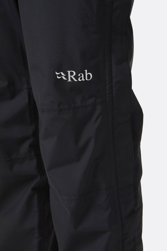 Штани чоловічі Rab Downpour Eco Pants FZ, Black, L, Short (RB QWG-86-L)