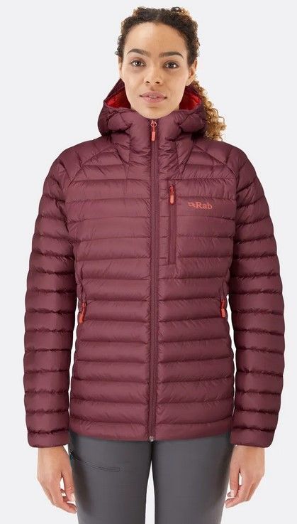 Легкий жіночий пуховик Rab Microlight Alpine Jacket Wmns Deep Heather, L (RB QDB-13-D14)