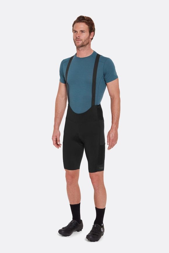 Шорти велосипедні чоловічі з лямками Rab Cinder Cargo Bib Shorts, Black, XS (QFV-47-BLK-XSM)