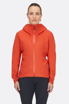 Мембранна жіноча велокуртка Rab Cinder Downpour Light Jacket Wmns, Red Grapefruit, 8 (QWH-86-RGP-08)