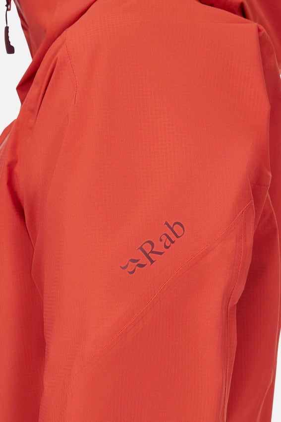 Мембранна жіноча велокуртка Rab Cinder Downpour Light Jacket Wmns, Red Grapefruit, 8 (QWH-86-RGP-08)