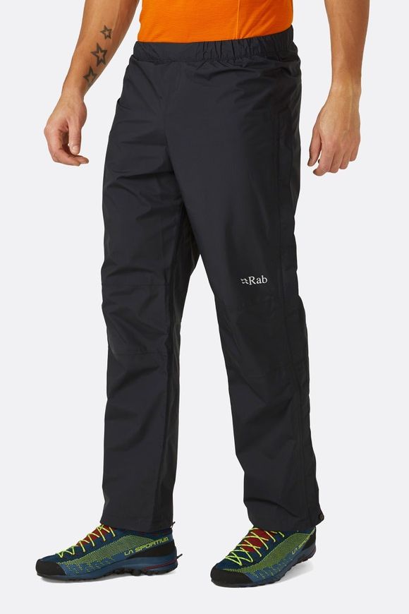 Штани чоловічі Rab Downpour Eco Pants FZ, Black, S, Short (RB QWG-86-S)