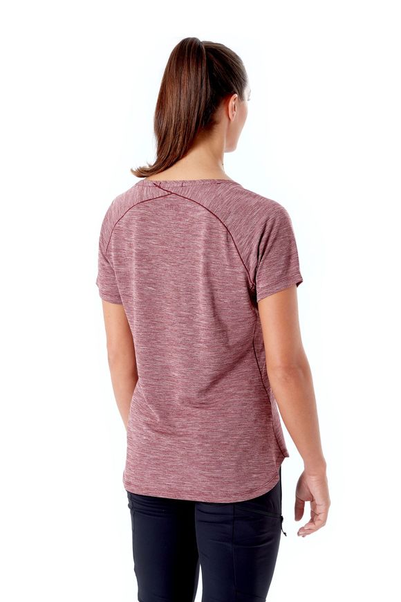 Футболка жіноча Rab Wisp Tee Wmns, DEEP HEATHER MARL, 12 (QBL-12-HD-12)