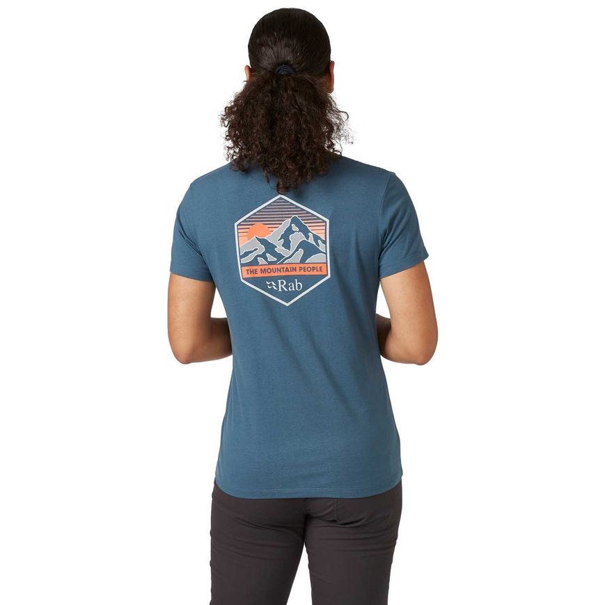 Футболка жіноча Rab Stance Mountain Peak Tee Wmns, ORION BLUE, 12 (5059913051925)