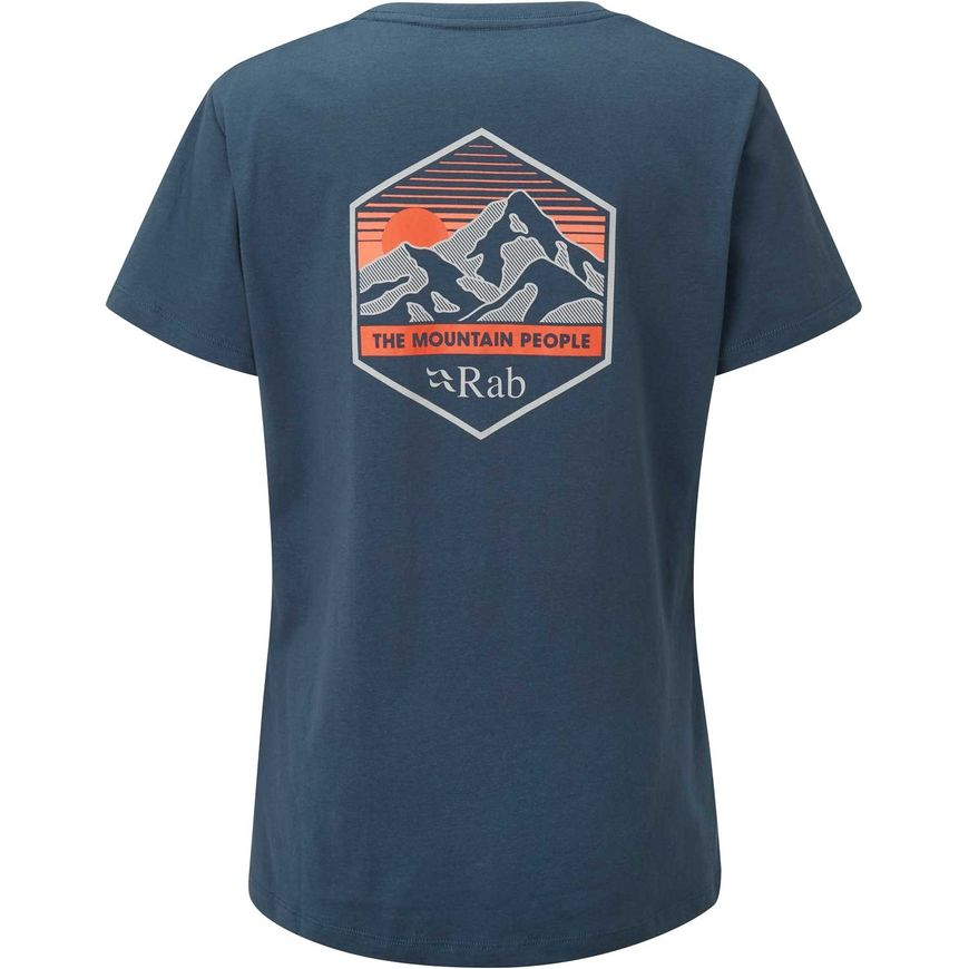 Футболка жіноча Rab Stance Mountain Peak Tee Wmns, ORION BLUE, 12 (5059913051925)