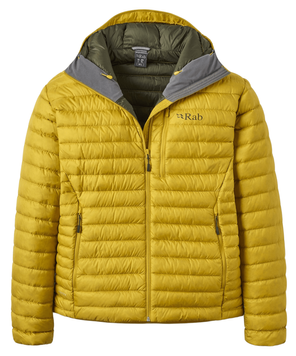 Чоловічий легкий пуховик Rab Microlight Alpine Jacket, Dark Pollen, M (RB QDB-12-DPL-MED)