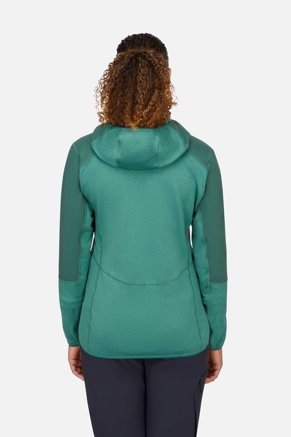 Кофта жіноча Rab Ascendor Summit Hoody Wmns, Green Slate/Eucalyptus, 8 (QFF-41-GSE-08)