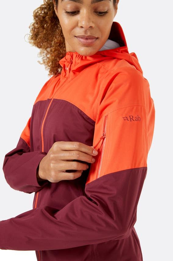 Мембранна жіноча куртка для бігу Rab Kinetic Ultra Jacket Wmns, Anthracite, 8 (QWH-14-ANT-08)