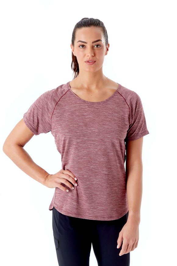 Футболка жіноча Rab Wisp Tee Wmns, DEEP HEATHER MARL, 14 (QBL-12-HD-14)