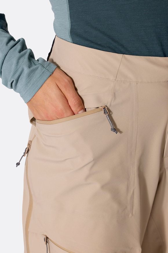Штани жіночі Rab Kinetic Alpine Stretch Pants Wmns, Dark Pebble, M Regular (RB QWI-96-DKP-12-RG)