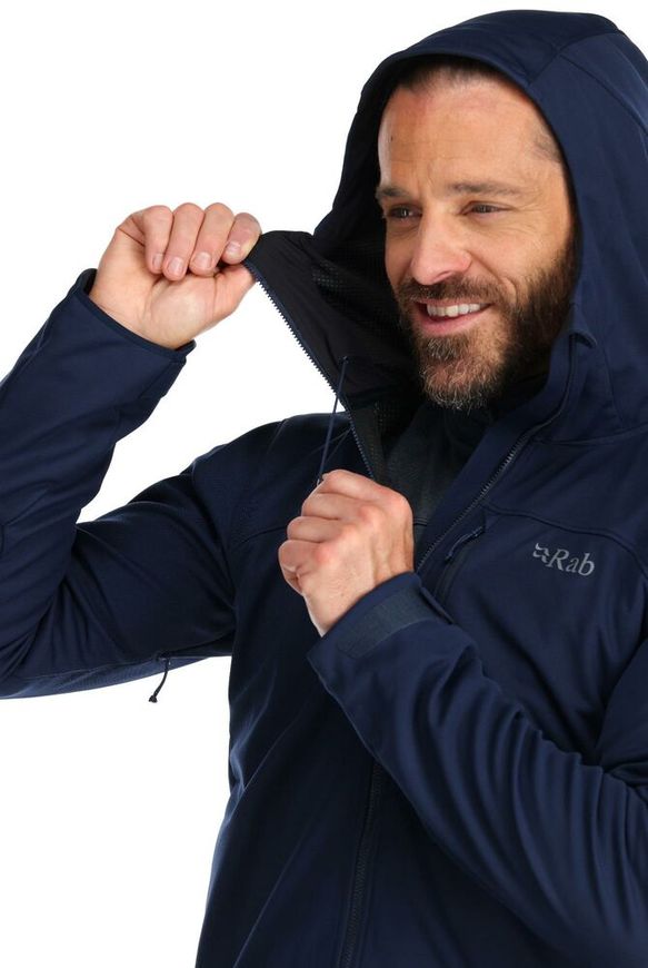 Чоловіча куртка Soft Shell Rab Scimitar Windstopper Jacket, DEEP INK, L (5059913040905)