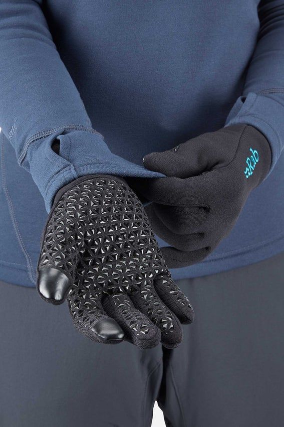 Рукавички жіночі Rab Power Stretch Contact Grip Glove Wmns, Deep Ink, XS (QAH-54-DIK-XSM)