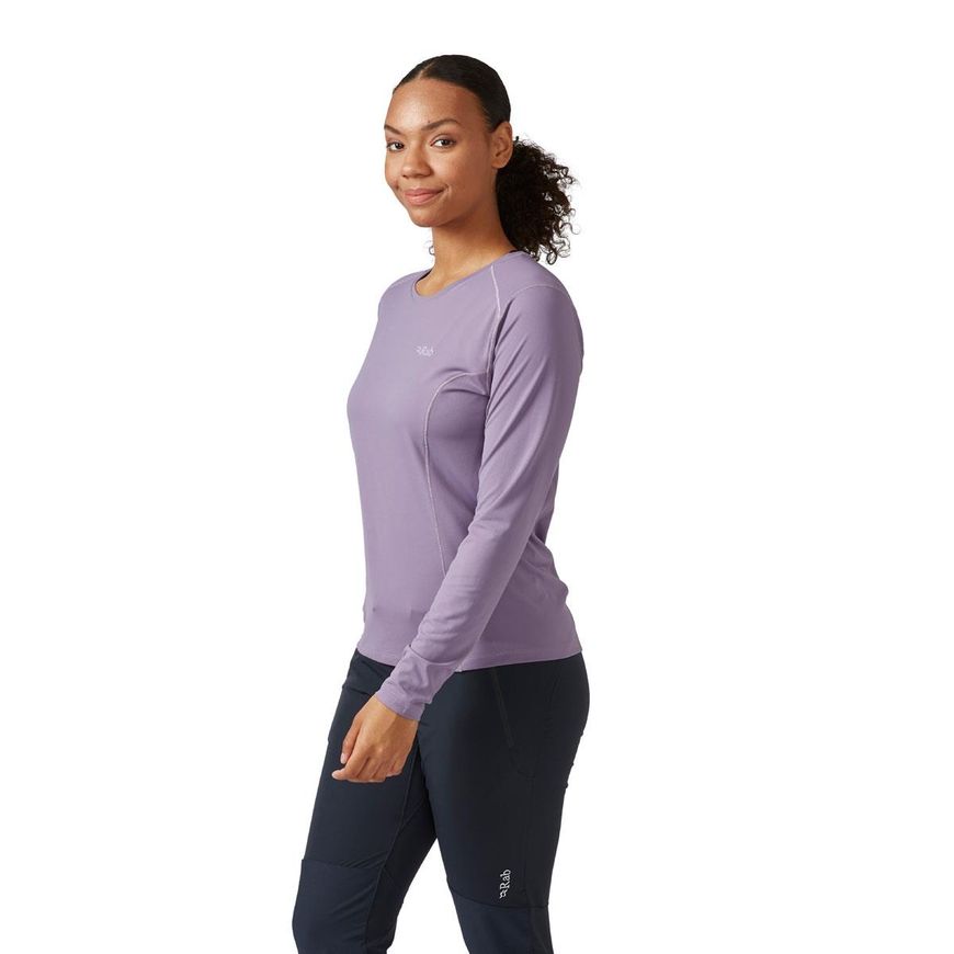 Футболка з довгим рукавом жіноча Rab Force LS Tee Wmns, Purple Sage, M (RB QBL-08-PS-12)