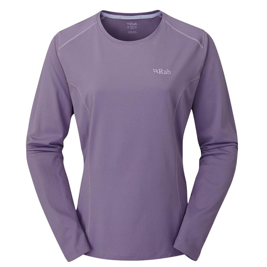 Футболка з довгим рукавом жіноча Rab Force LS Tee Wmns, Purple Sage, M (RB QBL-08-PS-12)