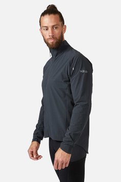 Чоловіча велокуртка Soft Shell Rab Cinder Borealis Jacket, Beluga, XS (QWS-66-BEL-XSM)